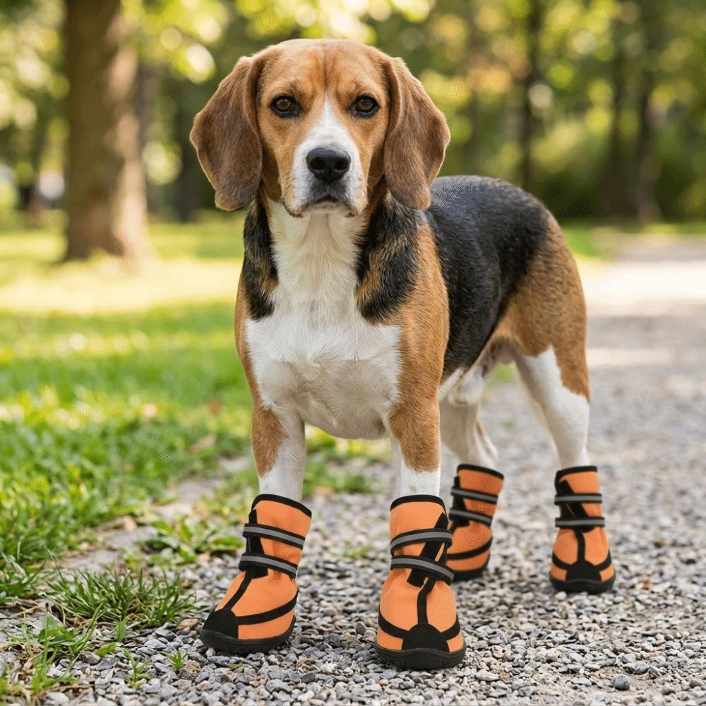Soft Sole Dog Shoes Adjustable Strap Dog Anti-slip Paw Shoes Pet Rain Boots Paw Protection