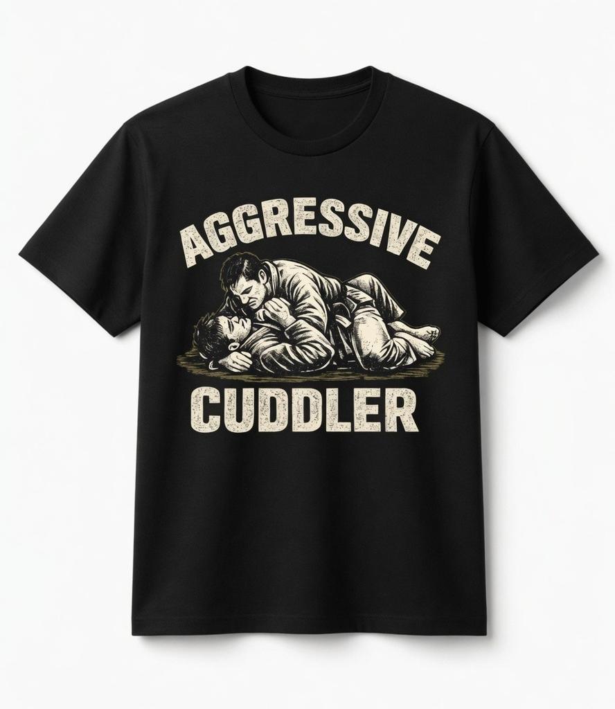 Aggressive Cuddler T-Shirt | Funny Wrestling BJJ Graphic Tee Gift