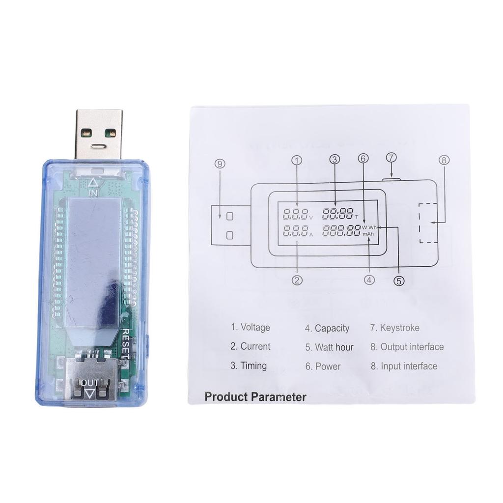 USB-тестер измеритель мощности 195 Вт 6,5 А Вольтметр Амперметр USB-кабель Зарядное устройство Детектор для Power Bank