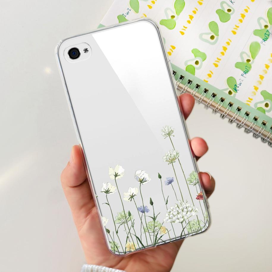 For Apple iPhone 4 Case Popular Flower Astronaut Clear Funda Soft Silicone Cover For iPhone 4s 4 s Bumper for iPhone4 Coque Capa