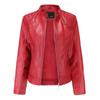 Women's Elegant Stand-up Collar Solid Jacket 2022 Female Three-dimensional Pattern Coat S-4XL New Pu Faux Leather Jacket Women