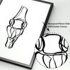 Wall Art Print Canvas Painting Human Anatomy Abstract One Line Bone Heart Tooth Nordic Poster Decor Pictures Medical Office Room