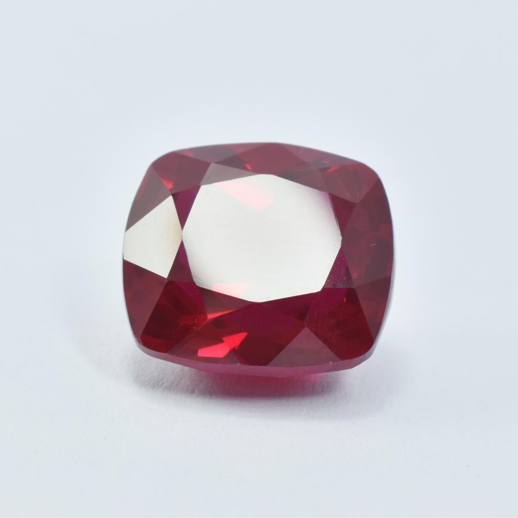Natural Red Ruby Loose Gemstone Unique Color Cushion Cut 20.30 ct for Jewelry Making and Crafts