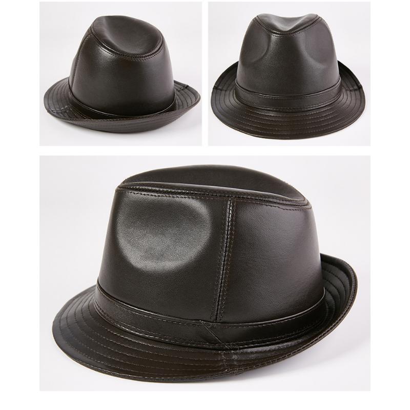 Мужская шляпа из овчины EFei с верхним слоем, осенне-зимняя винтажная шляпа из овчины для джентльмена, джазовая шляпа