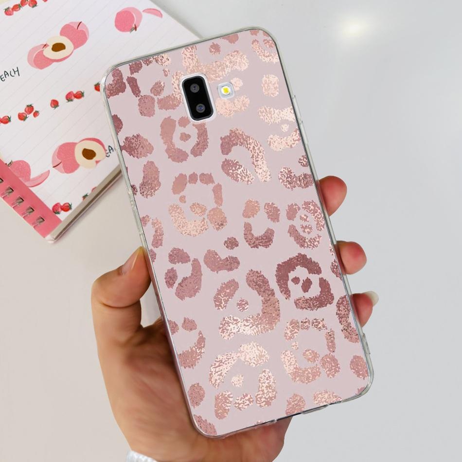Чехол для Samsung Galaxy J6 Plus Samsung J6 2018 J 6 J6Plus J610F J600F Элегантная Печать Мягкий Силикон ТПУ Прозрачная Задняя Крышка Телефона