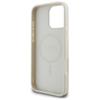 Etui do iPhone 16 Pro Max Guess Grained Ring MagSafe beżowe