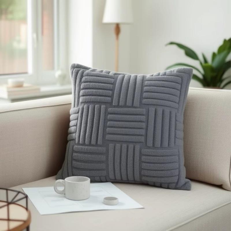 Мягкие Наволочки для Декоративных Подушек Вязание Мех Однотонный Чехол для Подушки Дивана Подушка для Талии Наволочка Защитный Чехол для Подушки Офисный Диван