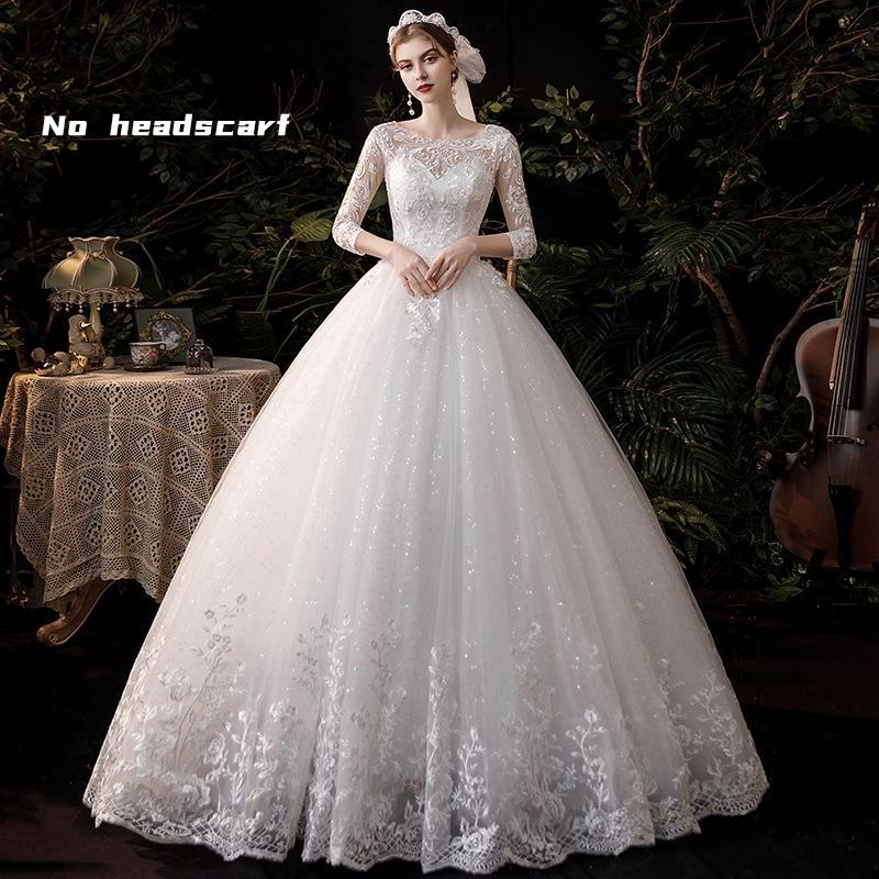 Элегантное свадебное платье в стиле Хепберн - Французская простота, Большие размеры