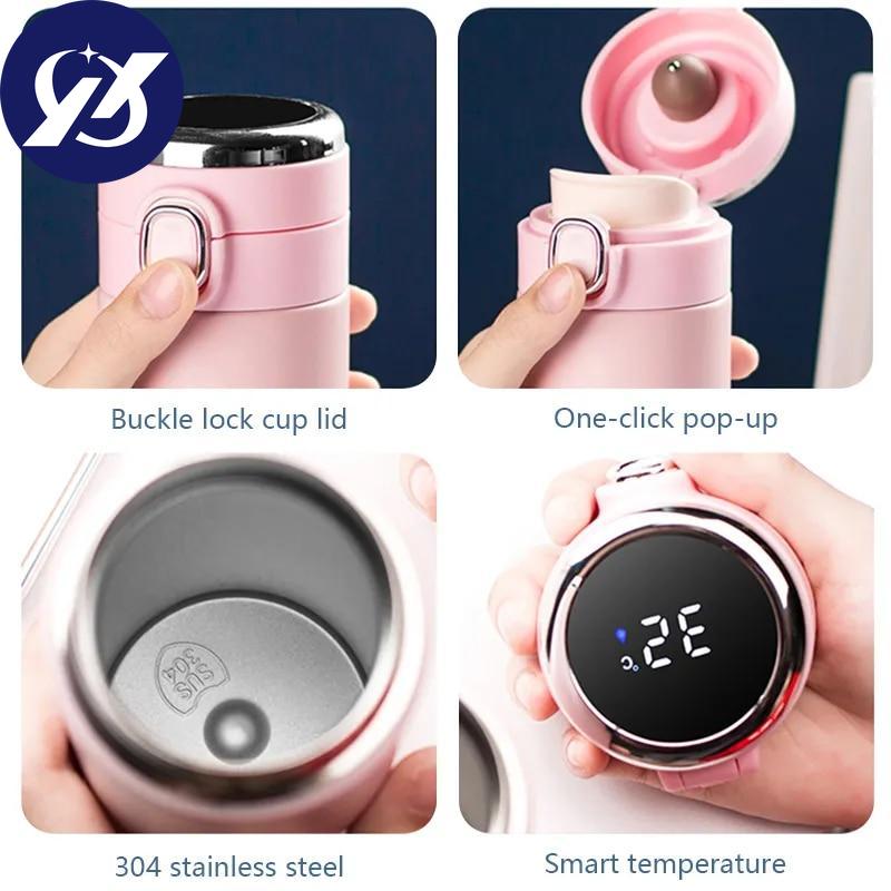 Умная бутылка для воды из нержавеющей стали, термос с дисплеем температуры, термос, портативный термос, чашки для кофе, чая, рождественские подарки