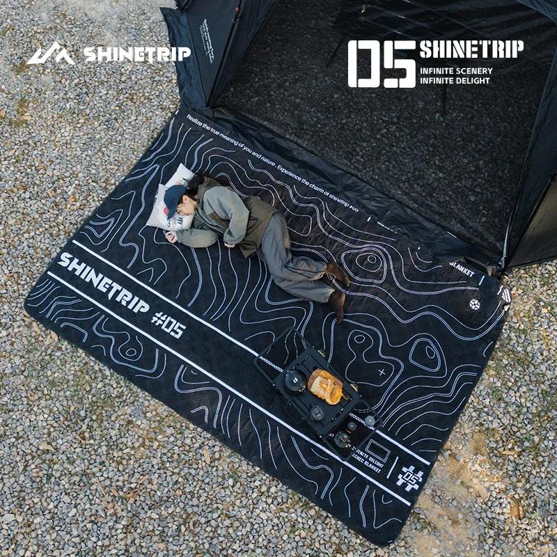 Shinetrip 2*2m Eco-friendly Beach Picnic Foldable Camping Patio Recycled Waterproof PE Cotton Outdoor Mat