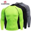 Queshark Компрессионные топы для бега для фитнеса Мужская профессиональная быстросохнущая спортивная футболка с длинными рукавами Эластичный плотный базовый слой Одежда Спортивная одежда для марафона