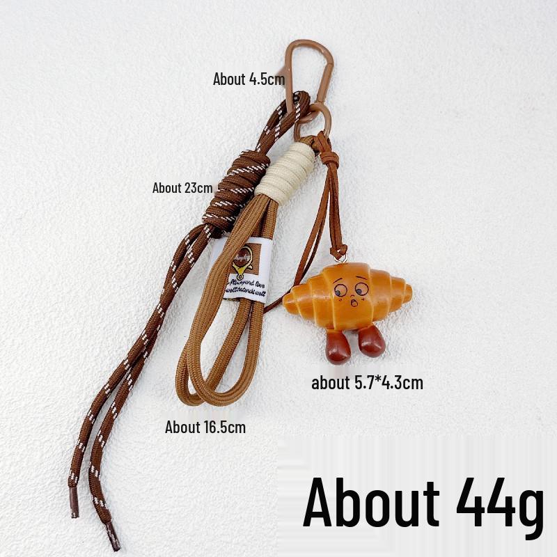 INS-Style Miu Series Alkaline Water Bread Bag - Cute Chocolate Pendant Jewelry Keychain