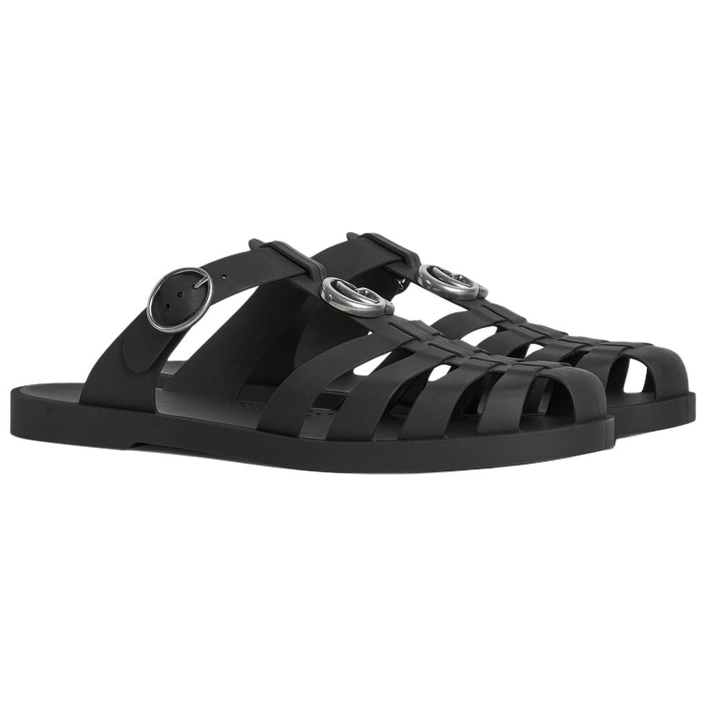 Gucci Мюли 'Double G - Черный' 812582 J8700 1000
