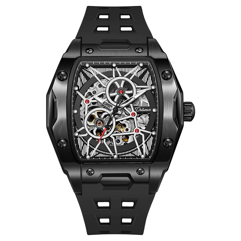 Мужские механические часы-скелетон с автоподзаводом, часы мужские люксовые светящиеся водонепроницаемые, подарок