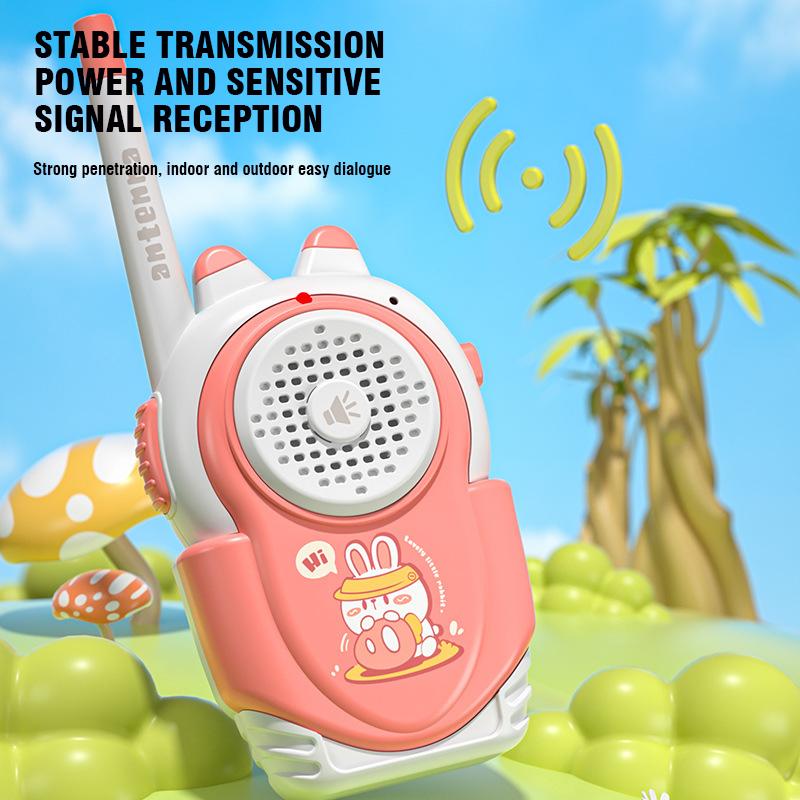 2PC Children's Walkie-talkies Wireless Cartoon Pagers Remote Intercom Outdoor Kids Toys Parent-child Interaction Education Game
