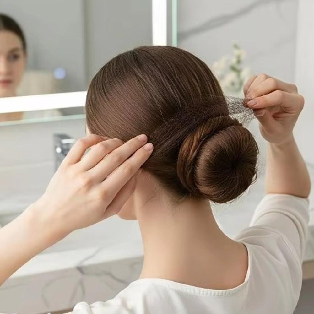 Black Hair Nets Scrunchie Set Curly Wavy Hairstyle Hairpins Kit Bridal Hairstyle Tools Girls Gift
