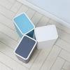 Garbage bin with lid, ultra-thin garbage bin with pressure cover, wall mounted garbage basket, suitable for homes, offices, and bathrooms
