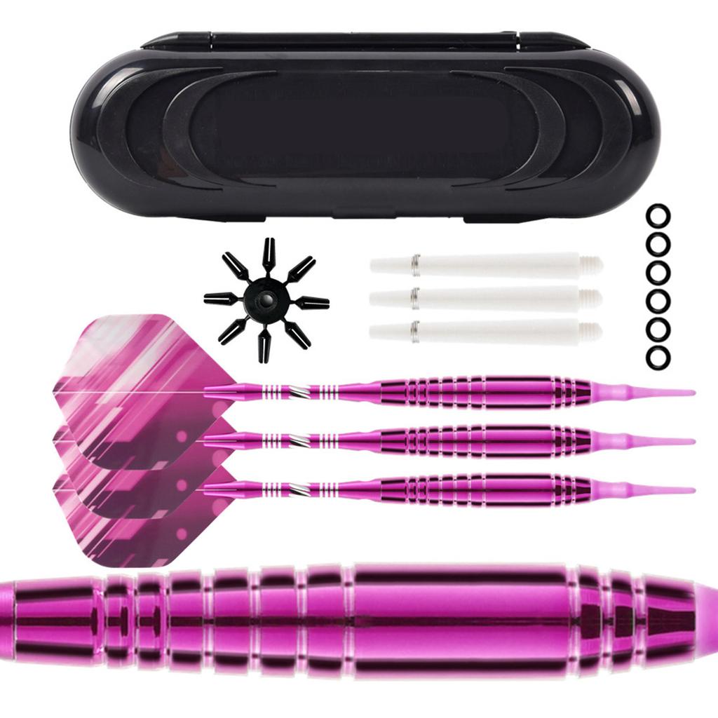 Soft Tip Darts Set PET Flight Aluminum Darts Shafts Brass Barrels Plastic Tip with Storage Box for Professional Beginner
