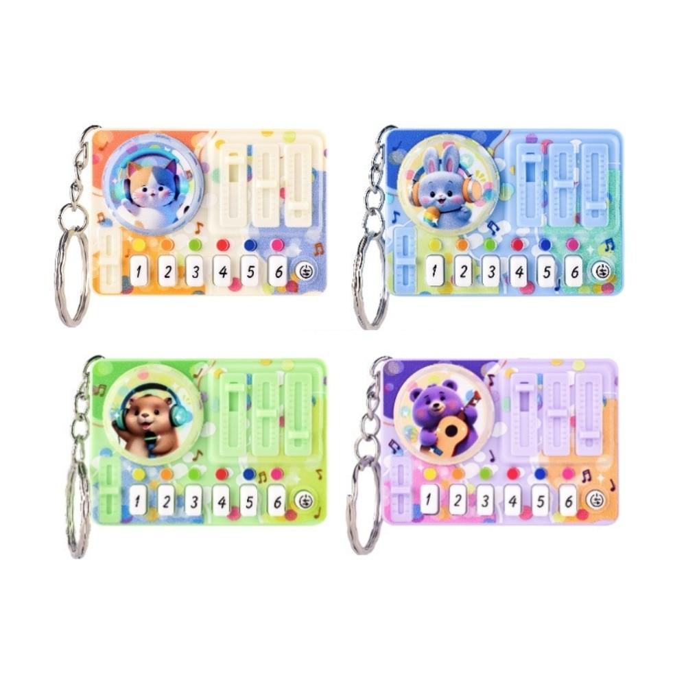 Rhythm Key Electronic Keyboard Keyring Mini Music Game Console Keychain DJ Live Pendant Bag Charms