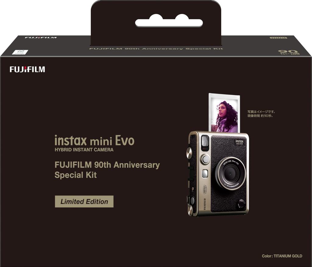 Гибридная камера моментальной печати FUJIFILM Instax Evo instax mini Evo Black INS MINI EVO GOLD C instax mini Evo 90th SPKit TITANIUM GOLD (Мгновенное