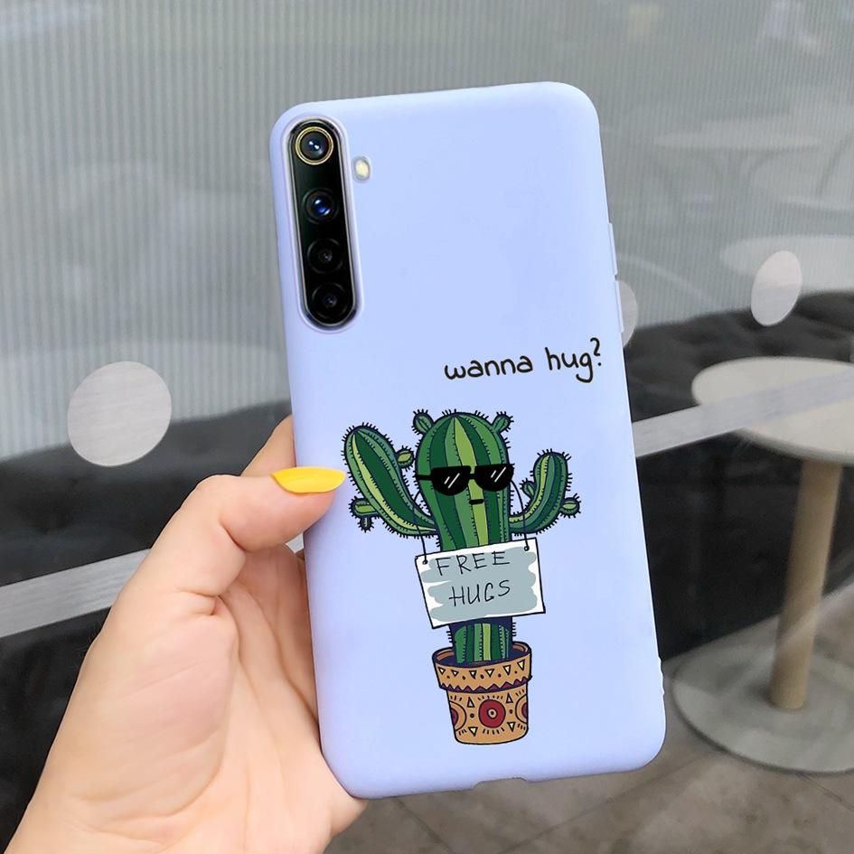 Для Realme 6 6 Pro Чехол Милые Узоры Молочной Коровы и Цветов Мягкая Задняя Крышка Для OPPO Realme 6 6S 6Pro RMX2061 Coque Funda Realme6 Capa
