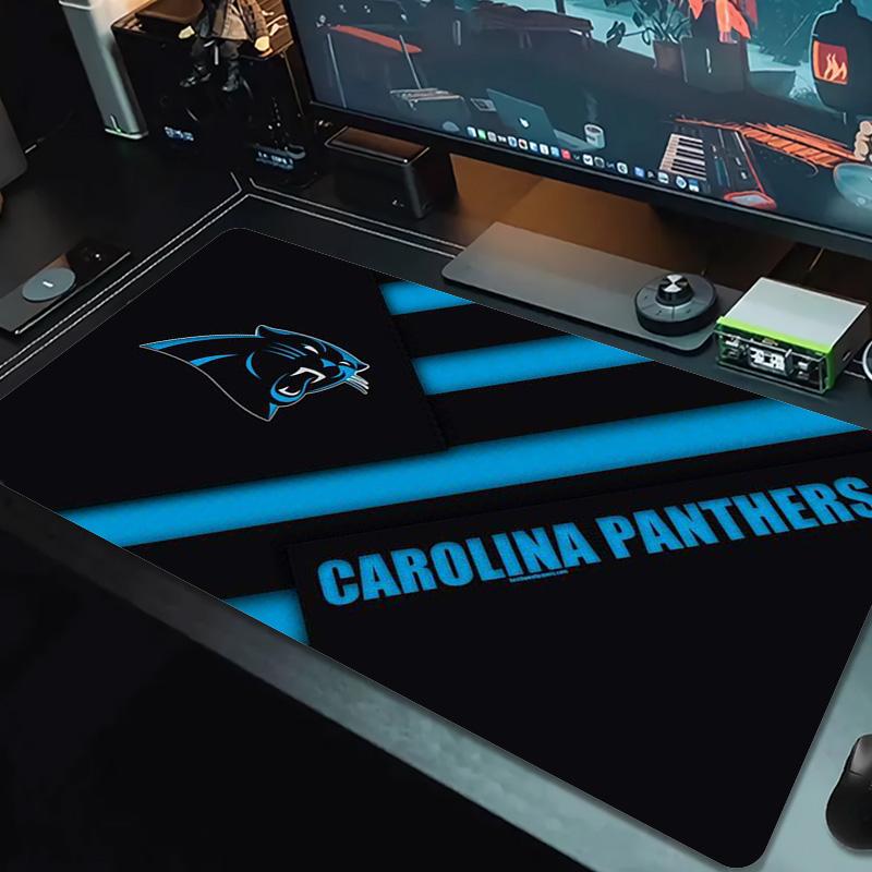 Carolina Panthers Logo Color Mouse Pad Large Gaming Table Cushion Non-slip Laptop Tablet Big Mousepad XXL Mat Mini PC Playmat With Lock edge