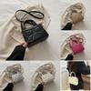 Elegant Small Square Handbag With Zipper Closure And Card Pocket For Women
