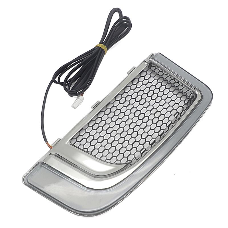 Black Lower Leg Vented Fairing Grills LED Turn Signal Lights for Harley Touring Street Glide Road king FLHTK 14-20