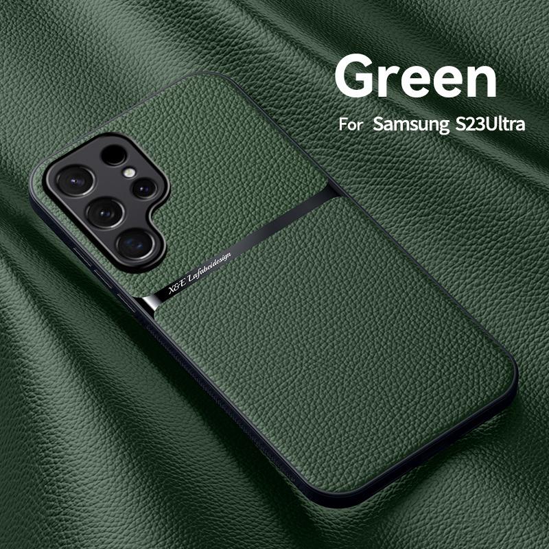 Кожаный магнитный чехол для Samsung Galaxy S24 S23 S22 S21 Ultra Plus FE A52 A52S A53 A54 A55 A34 A35 A25 M34 Силиконовая мягкая обложка