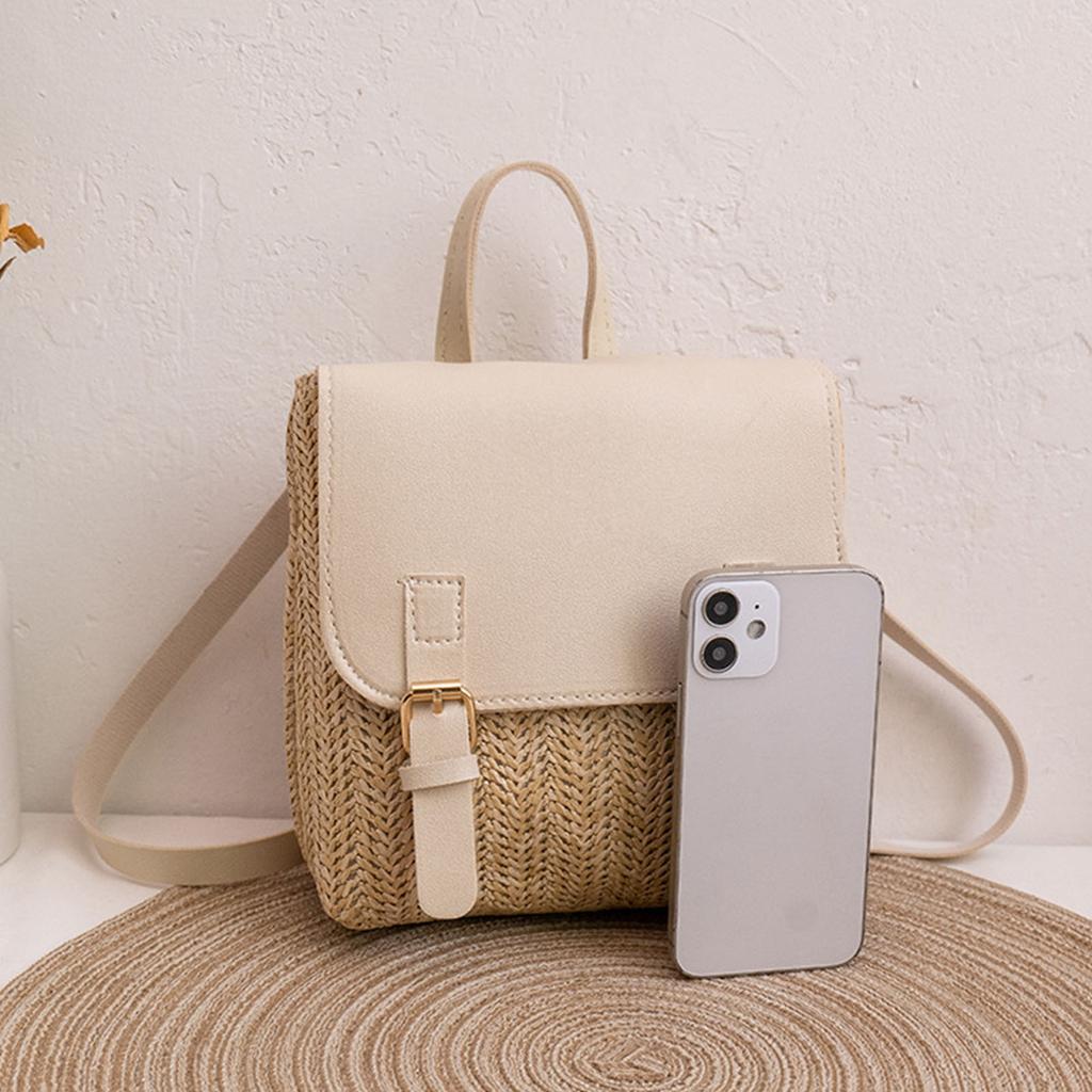 Соломенный рюкзак в стиле бохо, шикарная сумочка, милый маленький рюкзак, модная сумка на плечо, повседневный праздничный рюкзак, подарок для женщин и девочек