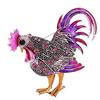 Креативная брошь со стразами в форме большого петуха, ювелирная булавка для вечеринки, рождественский подарок