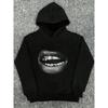 Винтажная Дерзкая Черная Толстовка Толстовка с Принтом Черепа Мужская Одежда Харадзюку Винтажные Высококачественные Толстовки Унисекс Повседневная Толстовка Топы