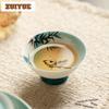2pc/lot Hand-painted Bamboo Butterfly Teacup Antique Tea Bowl Mug Tea-tasting Meditation Cup Chazhan Master Cups Teaware 60ml