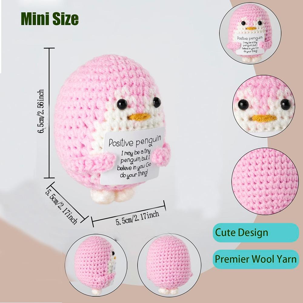Милая кукла-пингвин эмодзи креативные вязаные куклы ручной работы позитивная энергия эмоциональные игрушки подарки на день рождения праздник