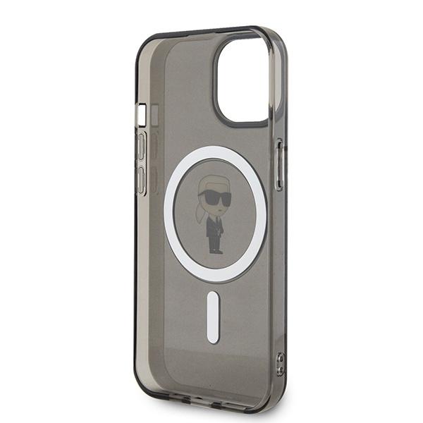 Karl Lagerfeld KLHMP15SHFCKNOK iPhone 15 / 14 / 13 6.1" black/black hardcase IML Ikonik MagSafe