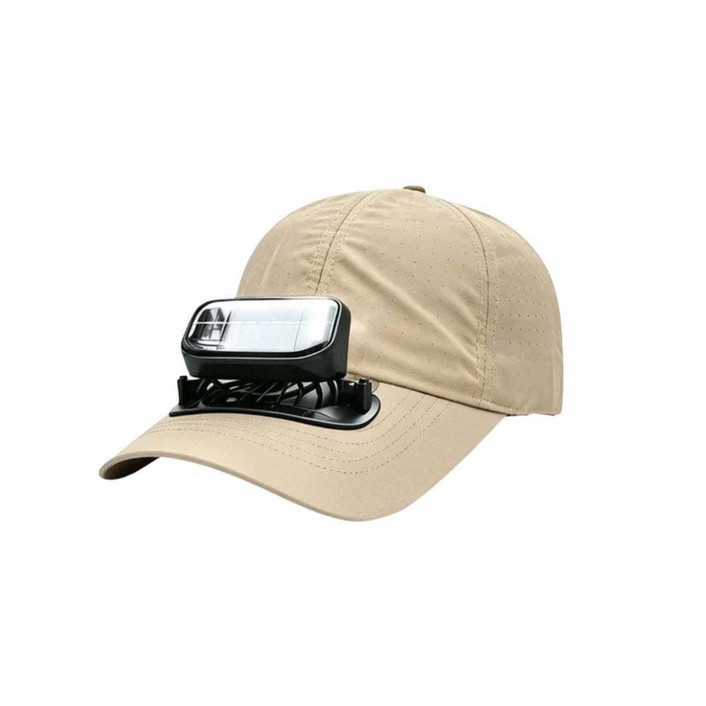 Portable Solar Powered Fan Baseball Cap Solid Color Adjustable Rechargeable Fan Hat Versatile Breathable for 3.7V/300mAh