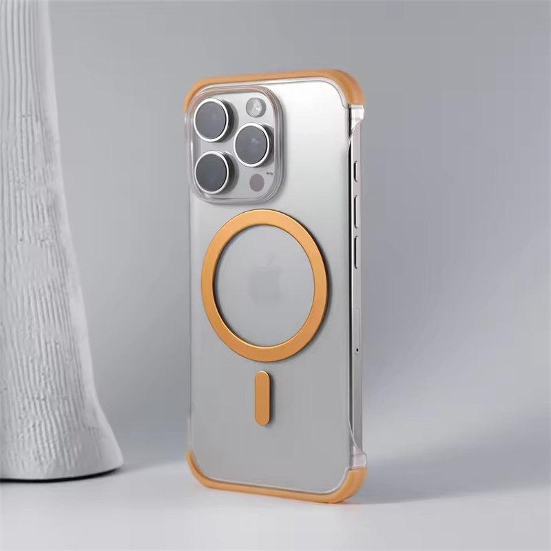 Ultra Thin Matte Frameless Magnetic Magsafe Case For iPhone 16 15 14 13 12 Pro Max 16 Plus Wireless Charging PC Shockproof Cover