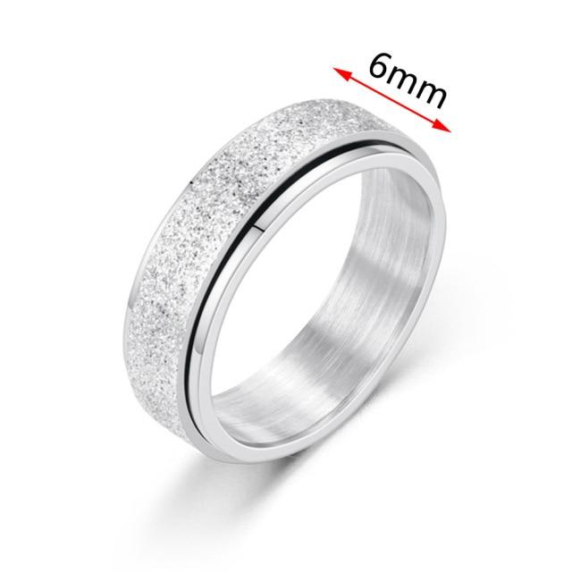 Кольцо тревоги для женщин, спиннер, кольца из нержавеющей стали, свободно вращающиеся, антистрессовые аксессуары, ювелирные изделия, подарки