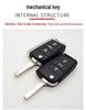 Compatible Shell for Volkswagen T-Roc, Tiguan, Lavida Plus, Skoda Folding Remote Key HU162T (3-Button)