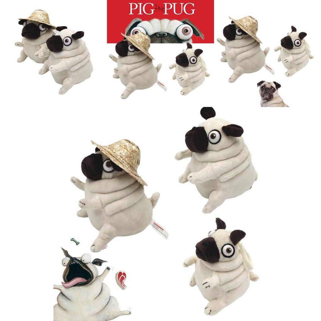 Красивая свинья собака мопс в шляпе плюшевая игрушка
