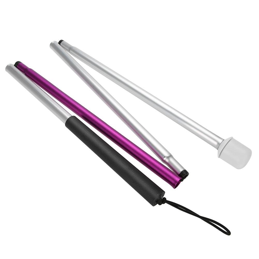 Folding Foldable Reflective Cane Crutch Portable Anti Shock Walking Stick Blind People