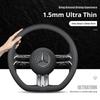1.5MM Ultra Thin Nappa Leather Steering Wheel Cover Anti Slip Breathable For MERCEDES-BENZ GLA GLB GLC GLE-Class A C E S Class