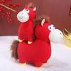 Soft Cartoon Horse Doll Mascot Dolls Horse Doll Ornament Zodiac Pony Figurine Desktop Decoration