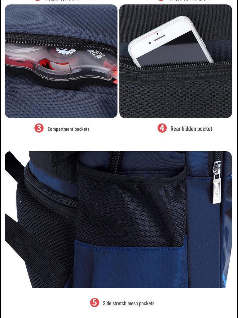 Школьные ранцы большой вместимости для мальчиков 2024 года для учеников начальной и средней школы (3-9 классы)