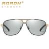 aoron Фотохромные поляризационные солнцезащитные очки в металлическом каркасе, мужские очки с обесцвечиванием, антибликовые очки UV400, очки для вождения