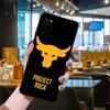 Чехол для телефона Project Rock для Samsung Galaxy S6 S7 S8 S9 S10 S21 S22 Plus, ультрамягкий черный чехол для телефона