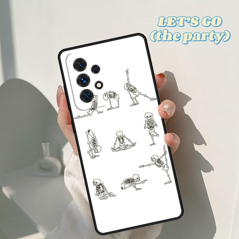 Чехол для телефона Skeleton Yoga Для Samsung Galaxy A42 A31 A40 A51 A71 A32 A80 A91 A52 A72 A73 A20e A21S A50 A70 A11 A12 Обложка