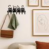 Black Cat Wall Hat Hanger Iron Cartoon Cat Coat Hook Easy To Install Key Holder  Household