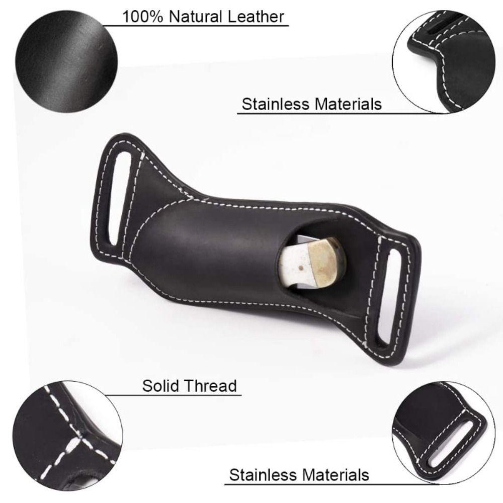 Складной нож 16,5*6,5 см, коричневый чехол-держатель, высококачественный кожаный чехол, снаряжение для кемпинга