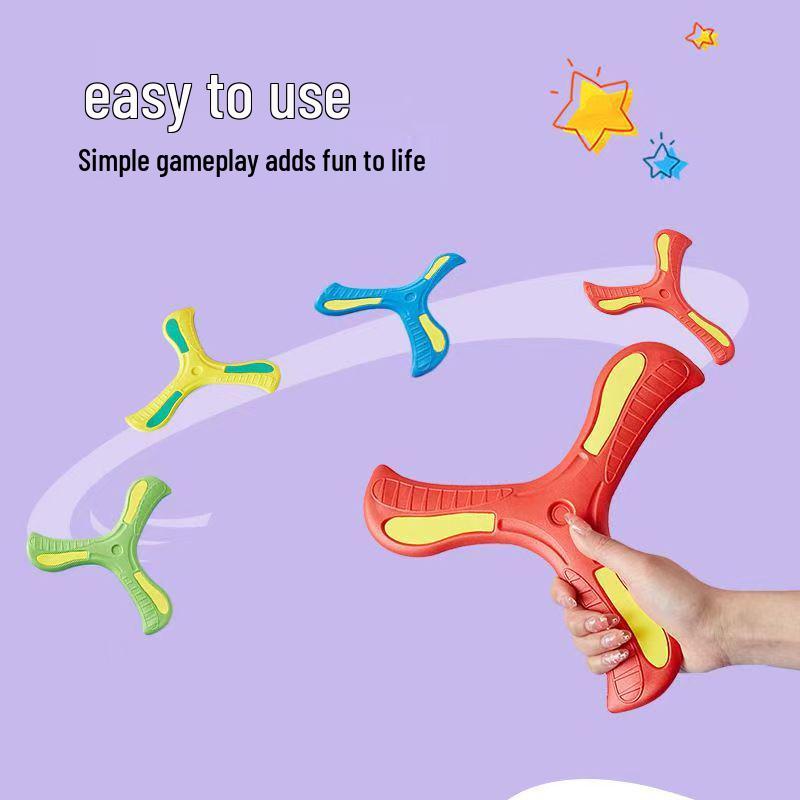 Детская игрушка-бумеранг EVA с тремя лопастями - Интерактивный возвращающийся треугольник для игр на открытом воздухе для мальчиков и развлечений для родителей и детей